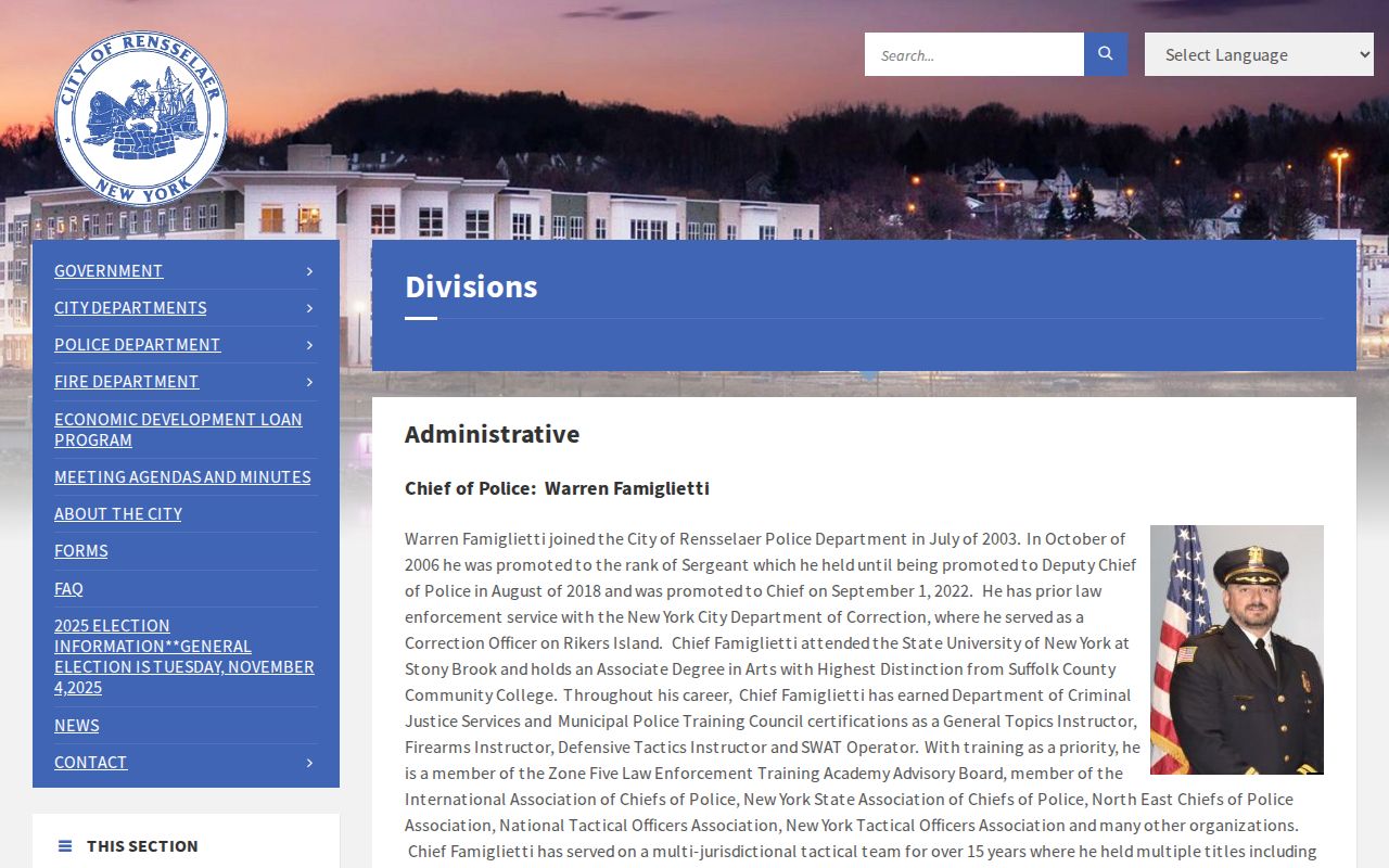 Rensselaer Police Records Division criminal records source